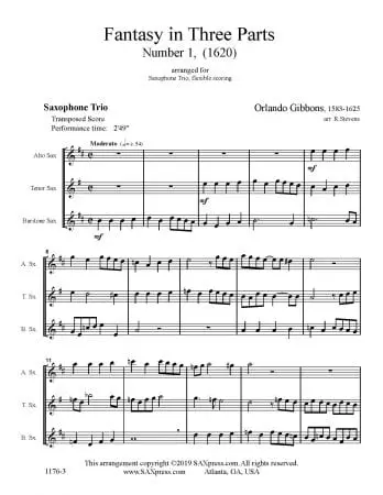 Fantasy in Three Parts | Sax Trio - Image 2