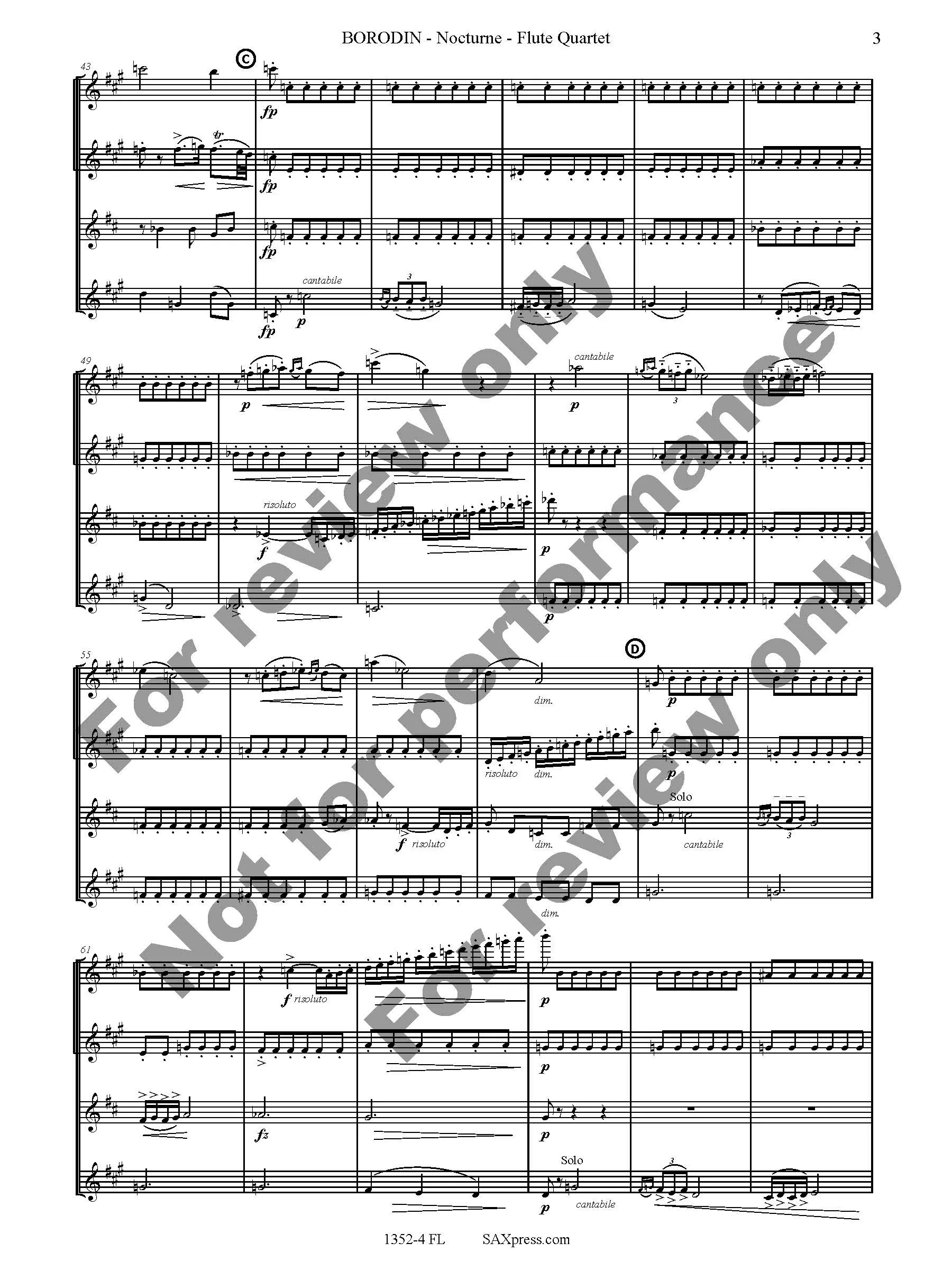 Nocturne | Flute Quartet - Image 4