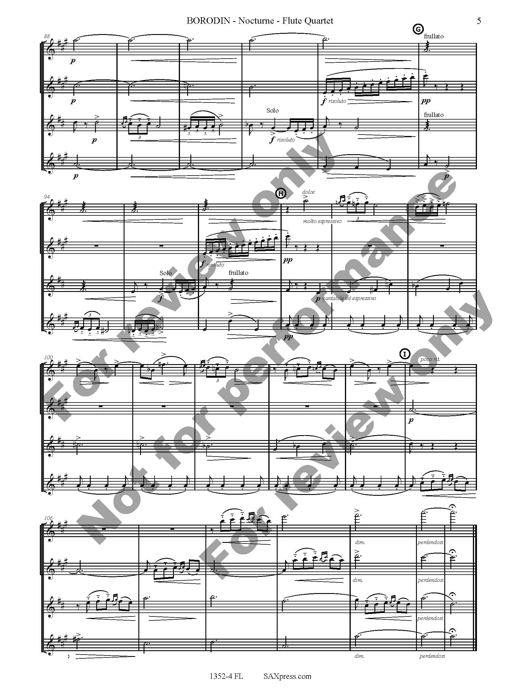 Nocturne | Flute Quartet - Image 6
