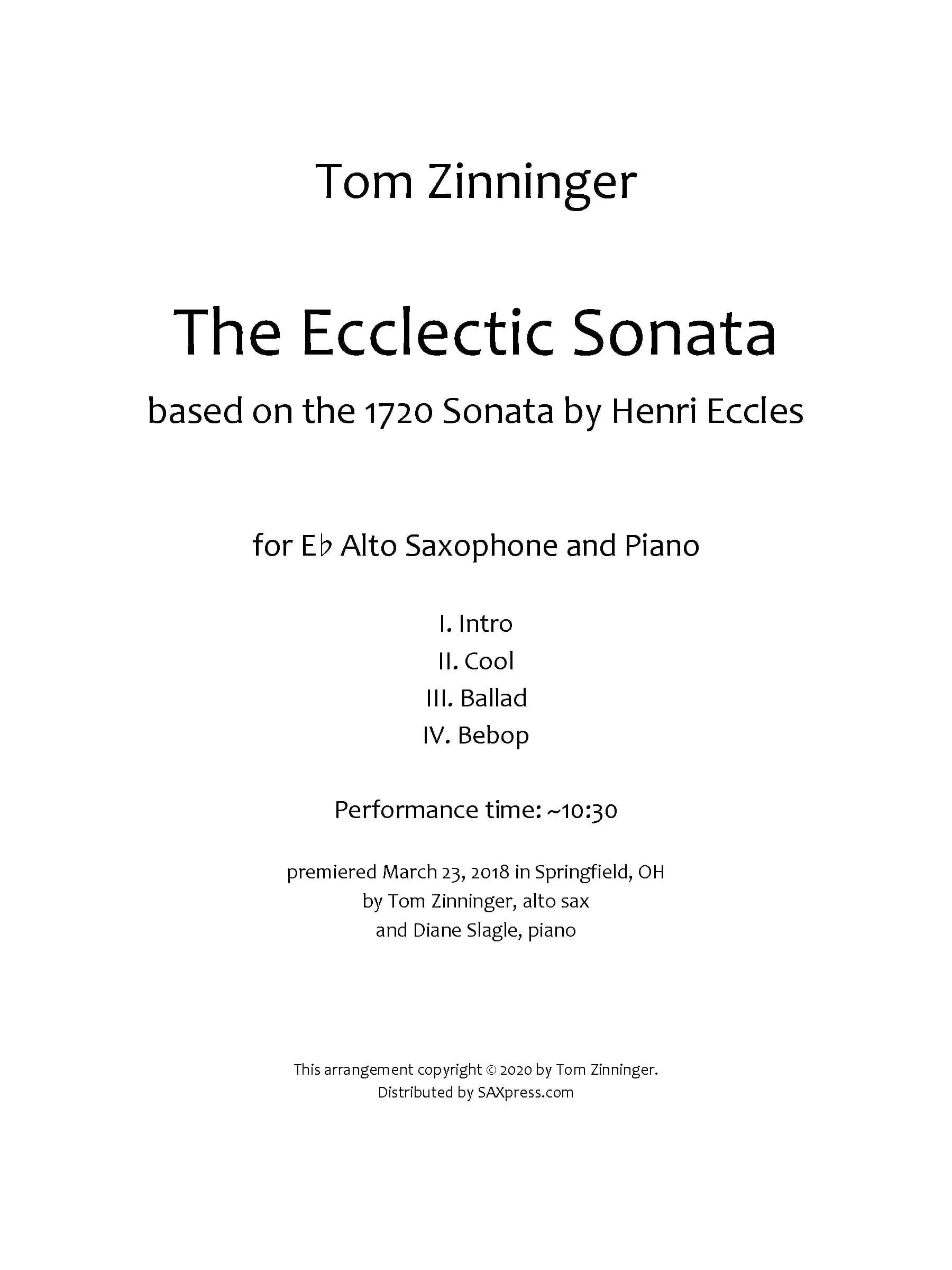The Ecclectic Sonata | Eccles-Zinninger - Image 2
