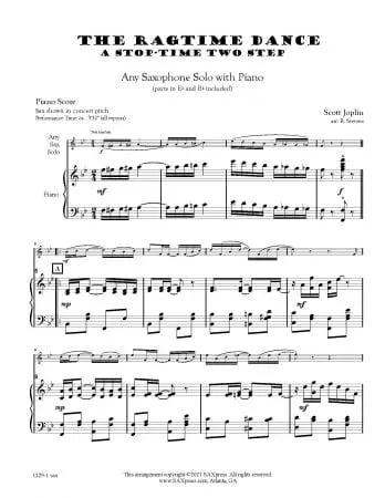 The Ragtime Dance | Saxophone Solo - Image 2