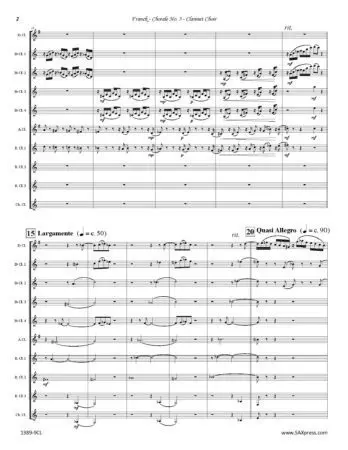 Chorale No. 3 | César Franck | Clarinet Choir - Image 4