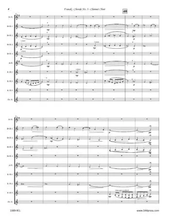 Chorale No. 3 | César Franck | Clarinet Choir - Image 6