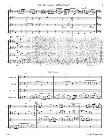 Five Nocturnes | SATB Sax Quartet - Image 6