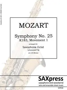 Symphony 25, K183 | Allegro con brio | Mozart | Sax Octet