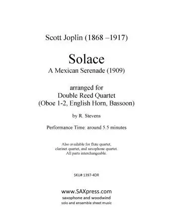 Solace - A Mexican Serenade - Double Reed Quartet - Image 2