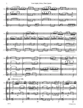 Solace - A Mexican Serenade - Flute Quartet - Image 4