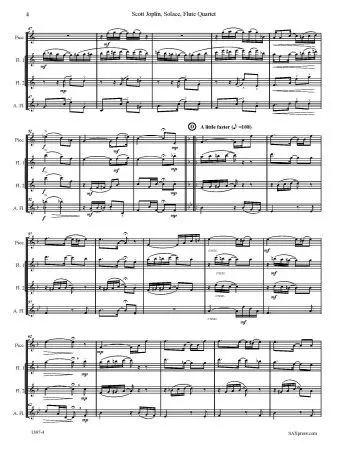 Solace - A Mexican Serenade - Flute Quartet - Image 6