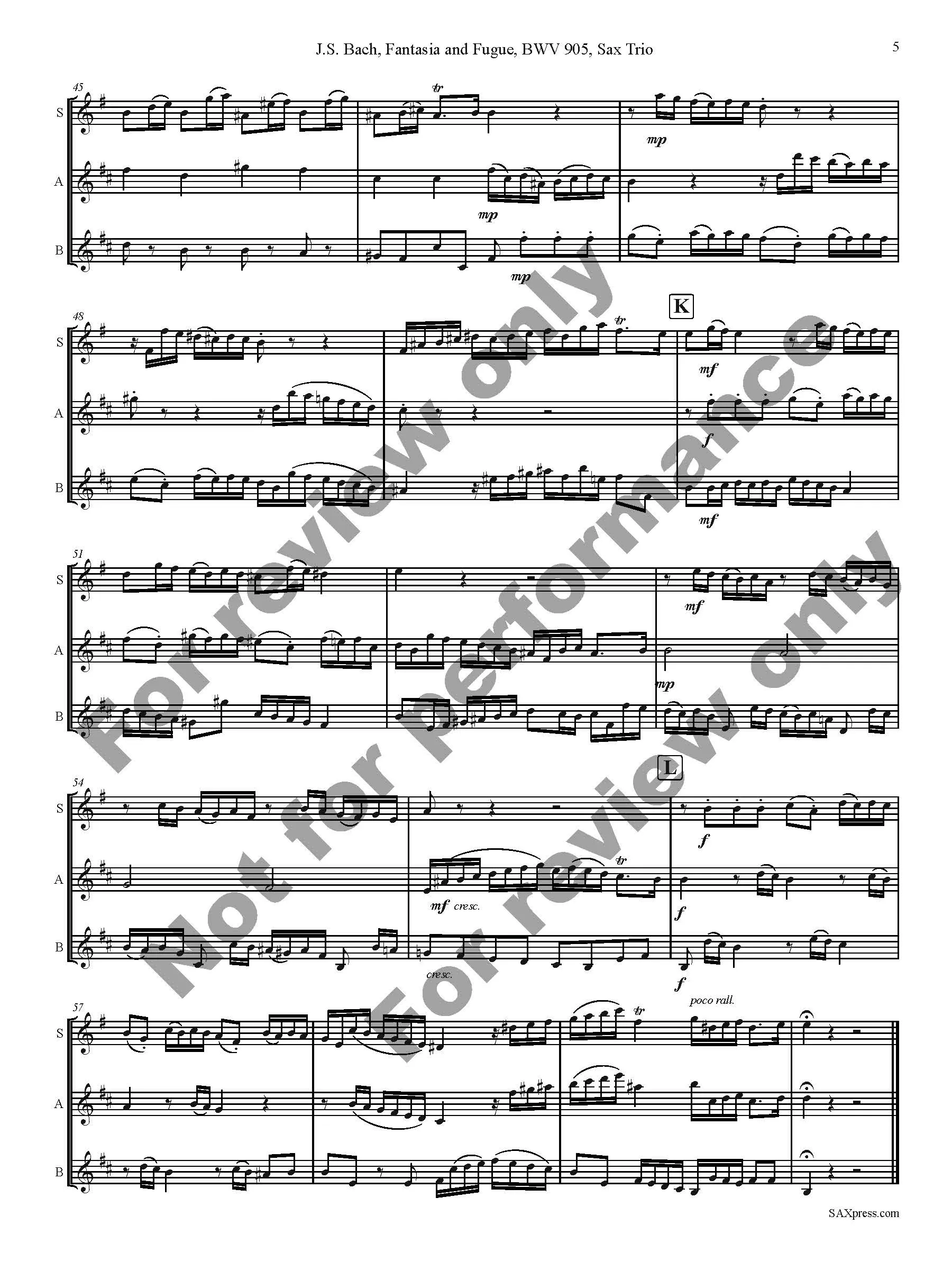 Fantasie and Fugue in D Minor, BWV 905 - Image 6