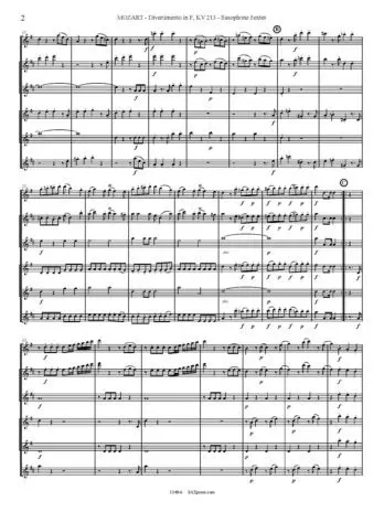 Divertimento in F major, K 213 | Mozart | Sax Sextet - Image 3