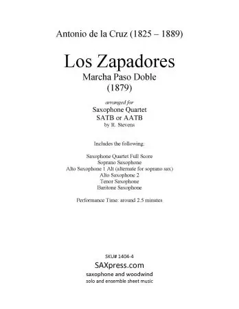 Los Zapadores | Marcha Paso Doble | Saxophone Quartet - Image 2