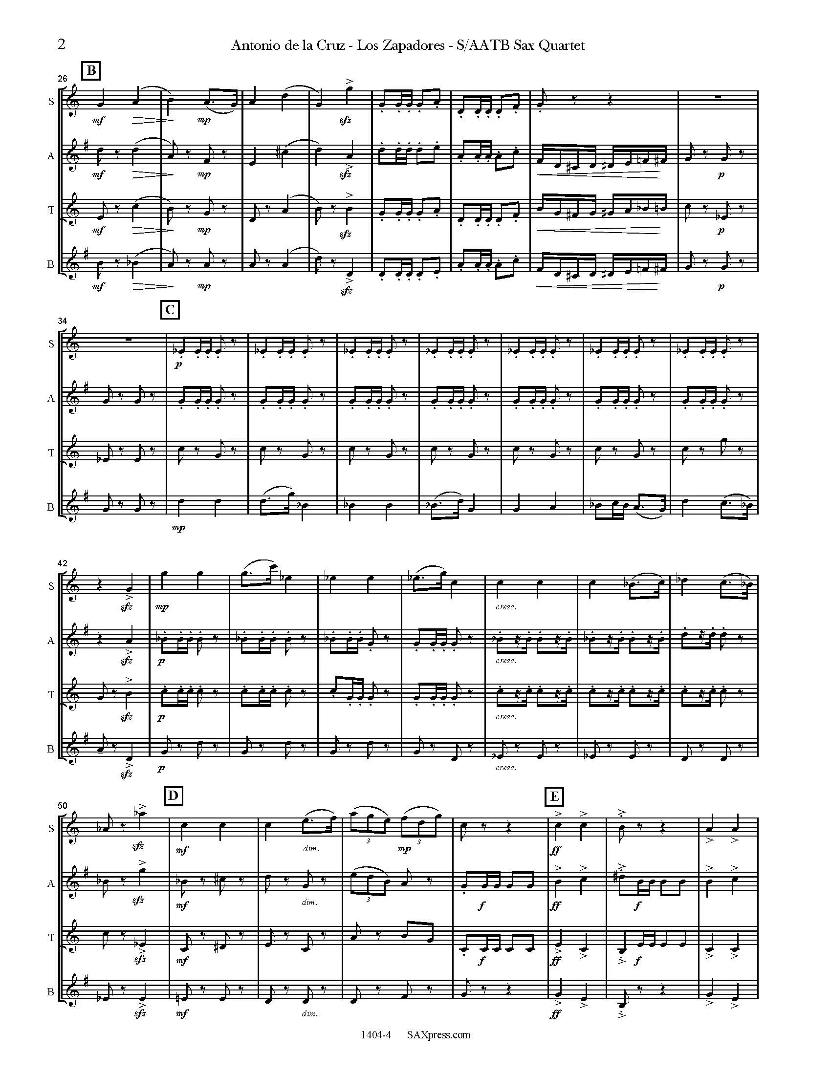 Los Zapadores | Marcha Paso Doble | Saxophone Quartet - Image 4