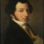 Portrait of Gioachino Rossini composer of Largo al Factotum, "Figaro's Aria" from the Barber of Seville