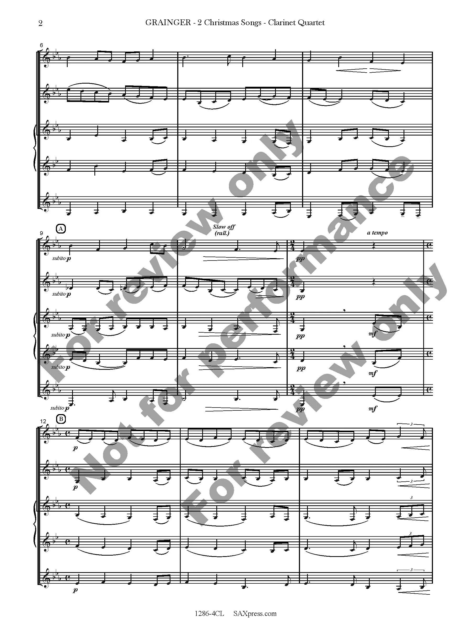2 Christmas Songs | Clarinet Quartet - Image 3