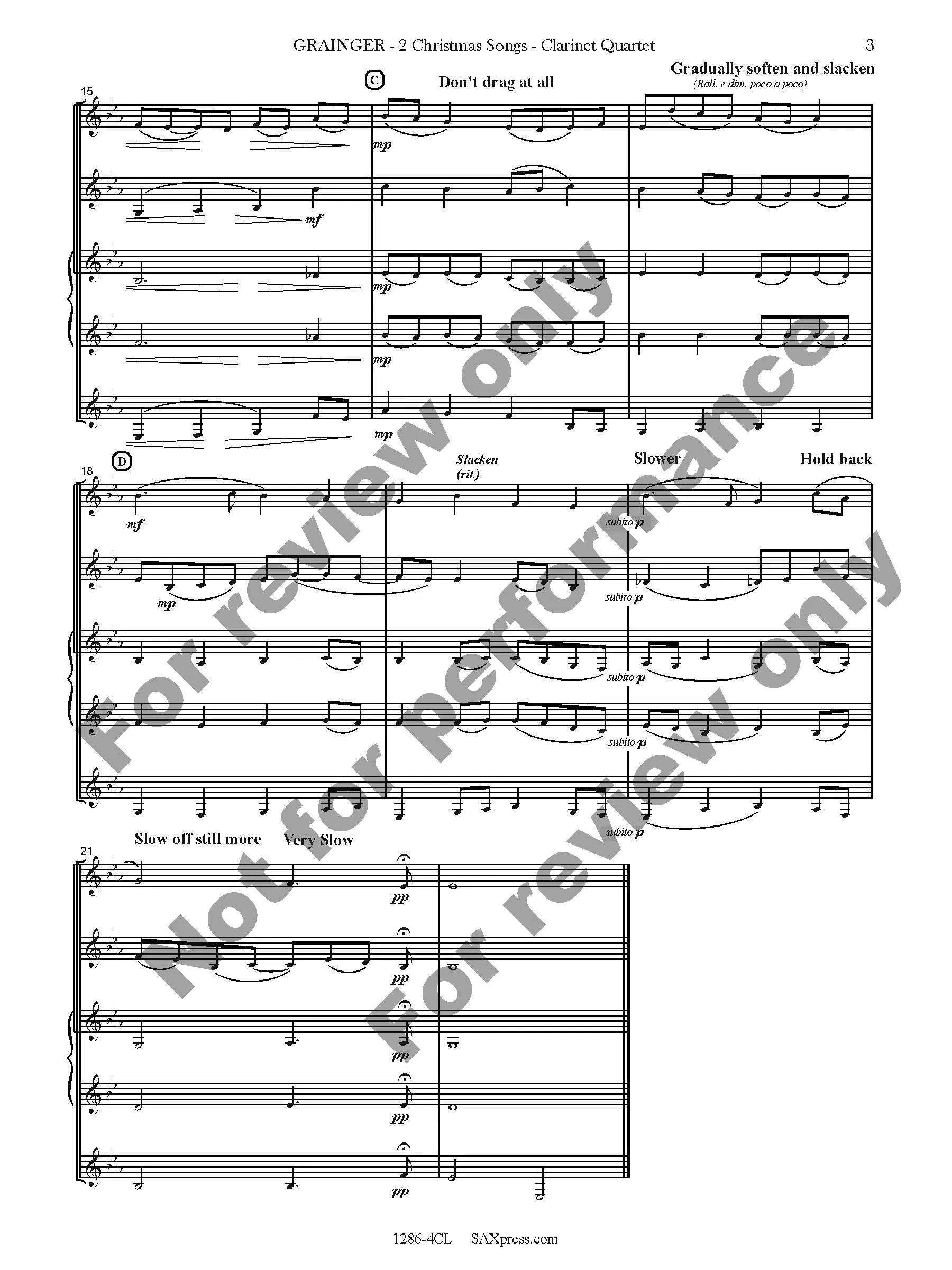 2 Christmas Songs | Clarinet Quartet - Image 4