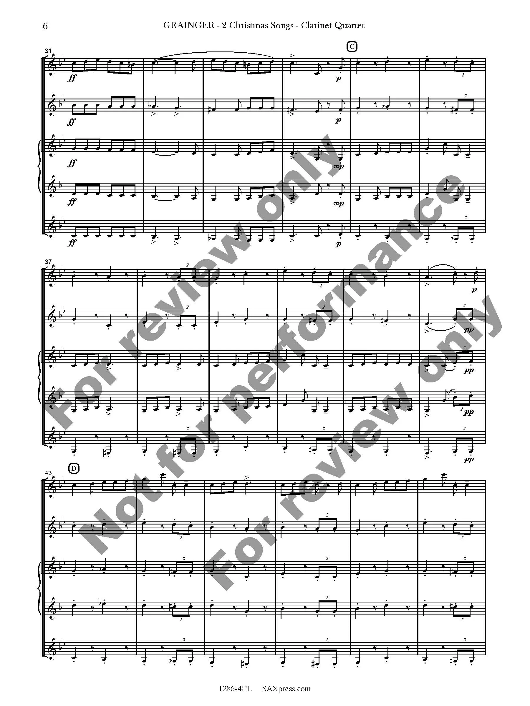 2 Christmas Songs | Clarinet Quartet - Image 7