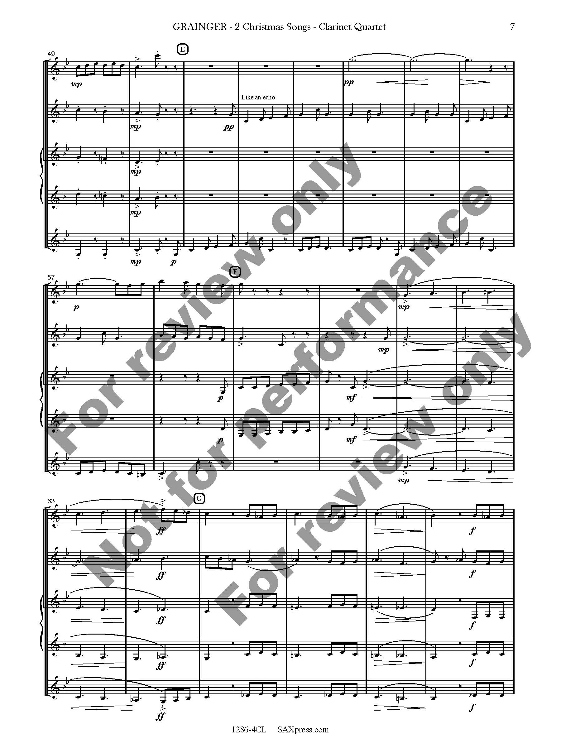 2 Christmas Songs | Clarinet Quartet - Image 8