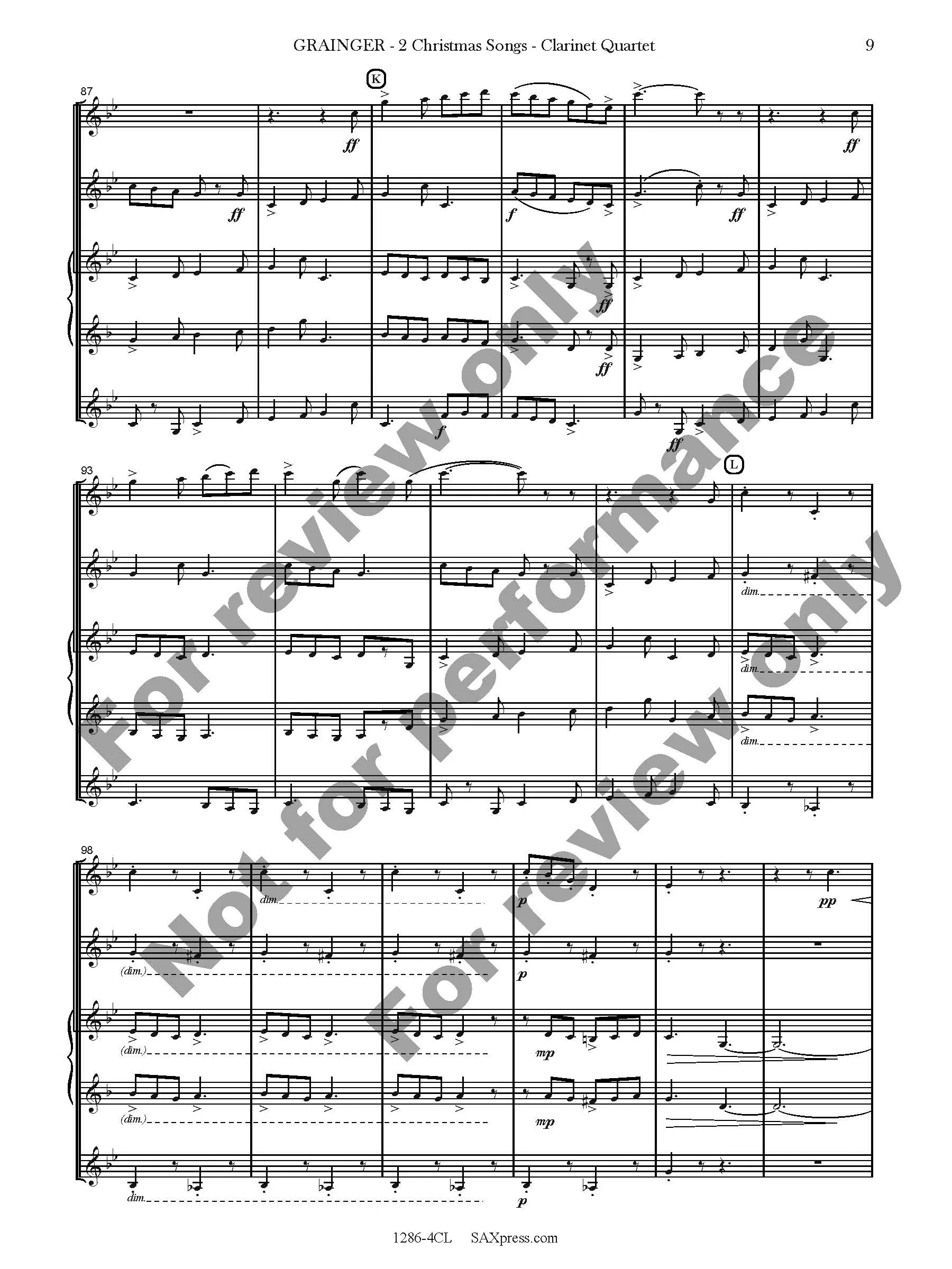 2 Christmas Songs | Clarinet Quartet - Image 10