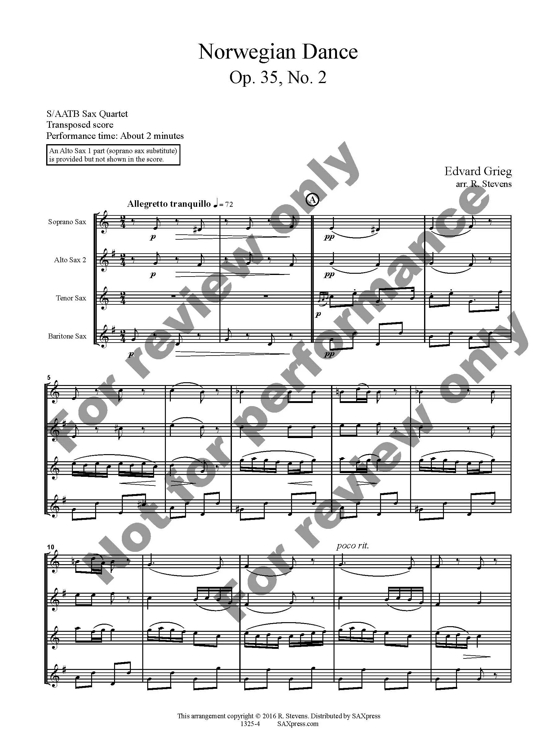 Norwegian Dance Op 35, No. 2 - Image 2