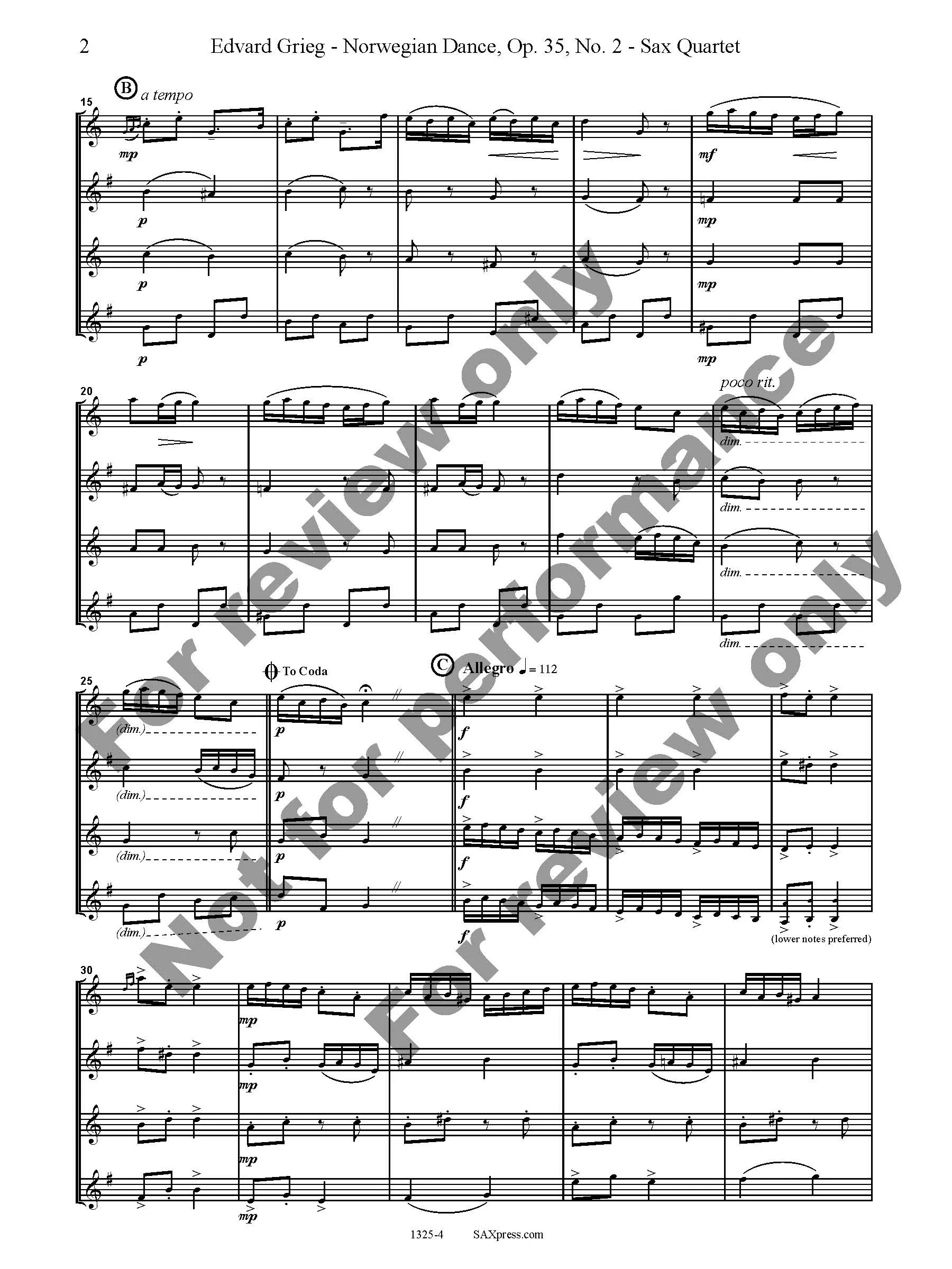 Norwegian Dance Op 35, No. 2 - Image 3