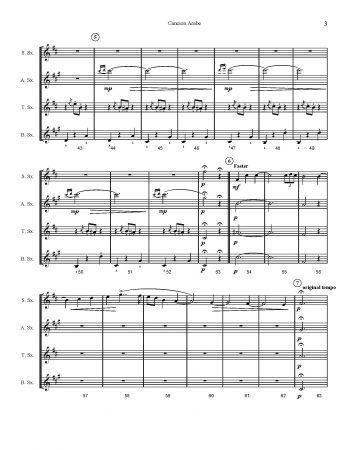 SATB Sax Quartet | Cancion Arabe by Granados