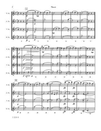 SATB Sax Quartet | Minuet D.334 by Schubert