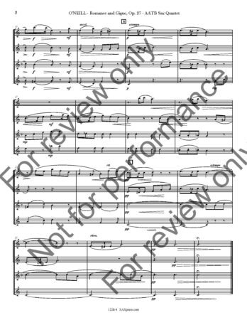 Romance and Gigue | Saxophone Quartet - Image 4