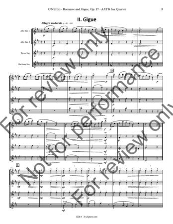 Romance and Gigue | Saxophone Quartet - Image 5