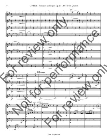 Romance and Gigue | Saxophone Quartet - Image 6