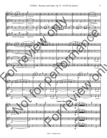 Romance and Gigue | Saxophone Quartet - Image 7
