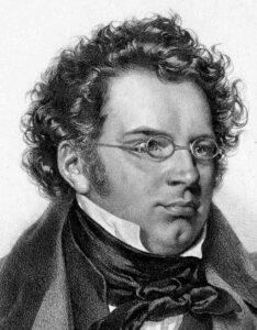 Portrait of Franz Schubert, composer of Trio in B-flat D471 
