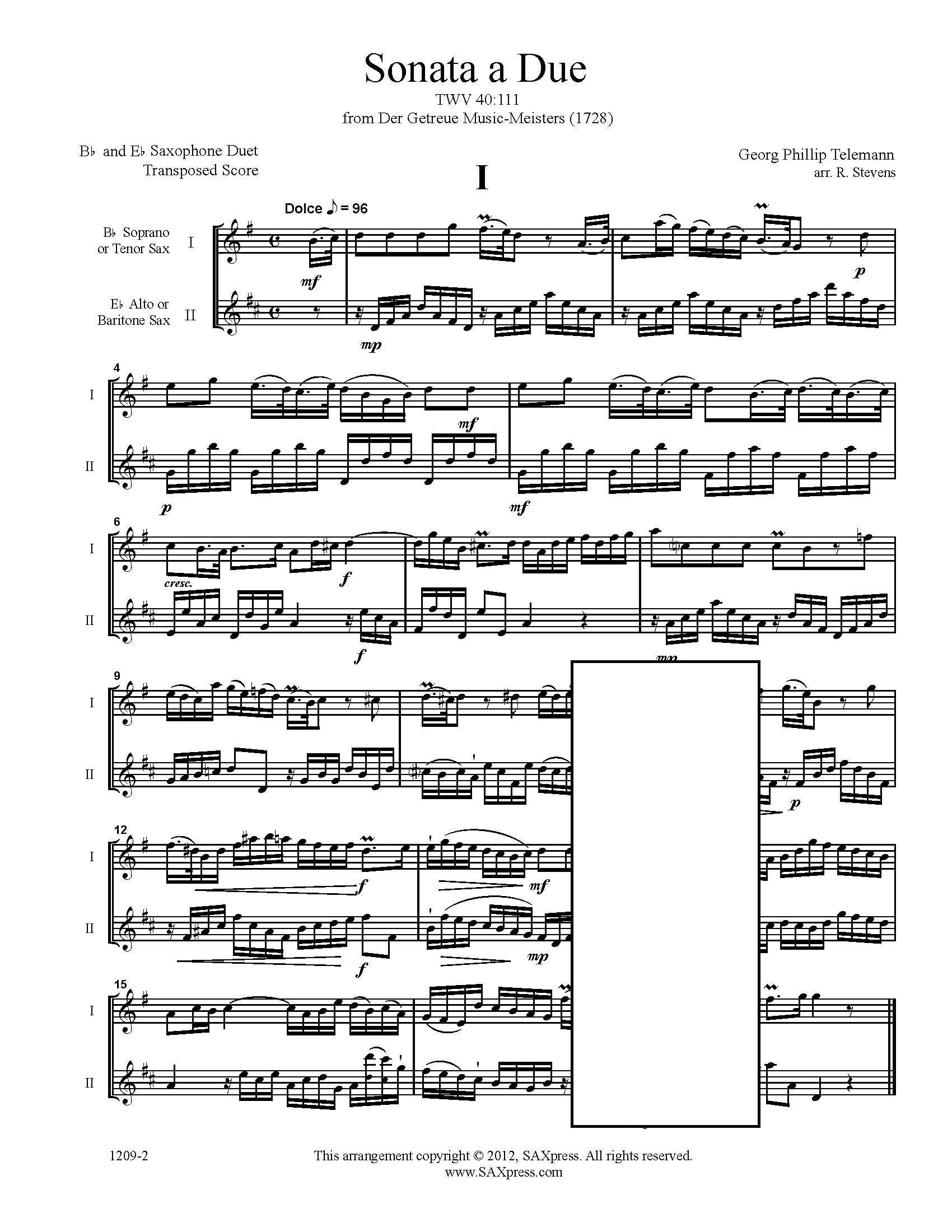 Sonata A Due Telemann
