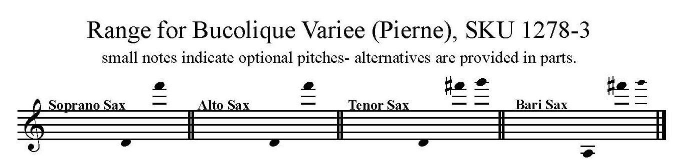 Bucolique Varièe for Saxophone Trio