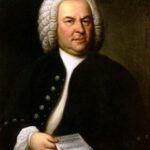 Portrait of Johann Sebastian Bach, composer of Fantasie and Fugue in D Minor BWV 905 by JS Bach for Sax Trio SAB or SAT