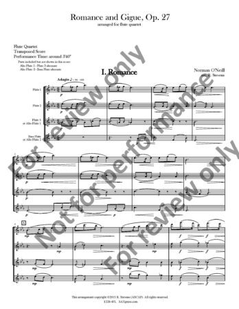 Romance and Gigue | Flute Quartet - Image 2