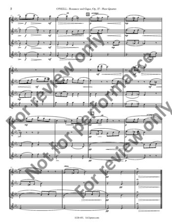 Romance and Gigue | Flute Quartet - Image 3