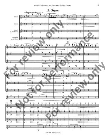 Romance and Gigue | Flute Quartet - Image 4