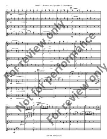 Romance and Gigue | Flute Quartet - Image 5