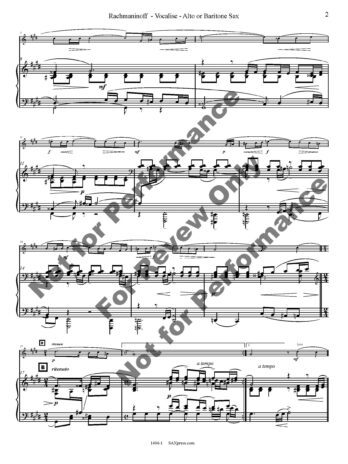 Vocalise Saxophone Solo - Image 3
