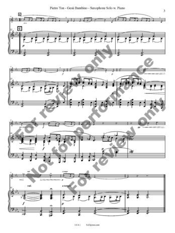 Gesu Bambino - Any Sax Solo with Piano - Image 4