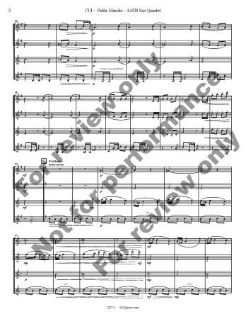 Petite Marche | AATB Sax Quartet - Image 3