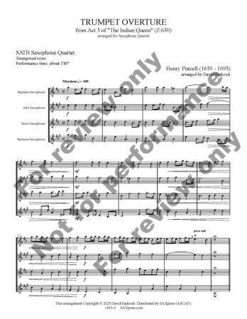 Trumpet Overture | Sax Quartet - Image 2