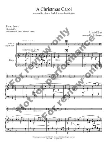 A Christmas Carol | Oboe or English Horn Solo - Image 2