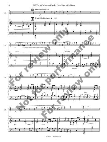 A Christmas Carol | Flute or Alto Flute Solo - Image 5