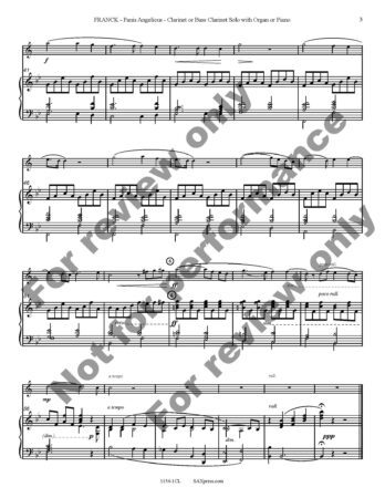 Panis Angelicus | Clarinet or Bass Clarinet Solo - Image 4